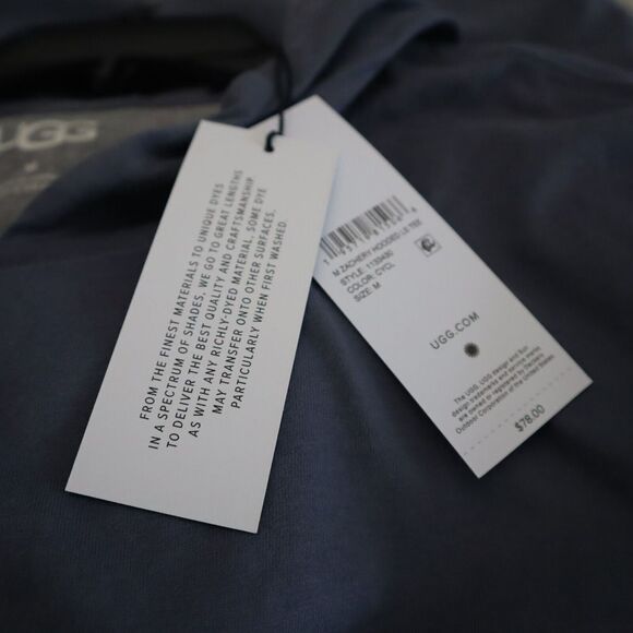 UGG 1133430 Men's Sz Medium Cyclone Blue Zachery Hooded Long Sleeve T-Shirt - Picture 3 of 10